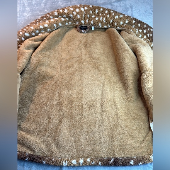 🎯NWOT BumbleBella by Jill Martin Sherpa Jacket Coat Brown Size XS/S - Picture 10 of 15
